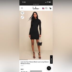 Lace Sleeve Bodycon Dress